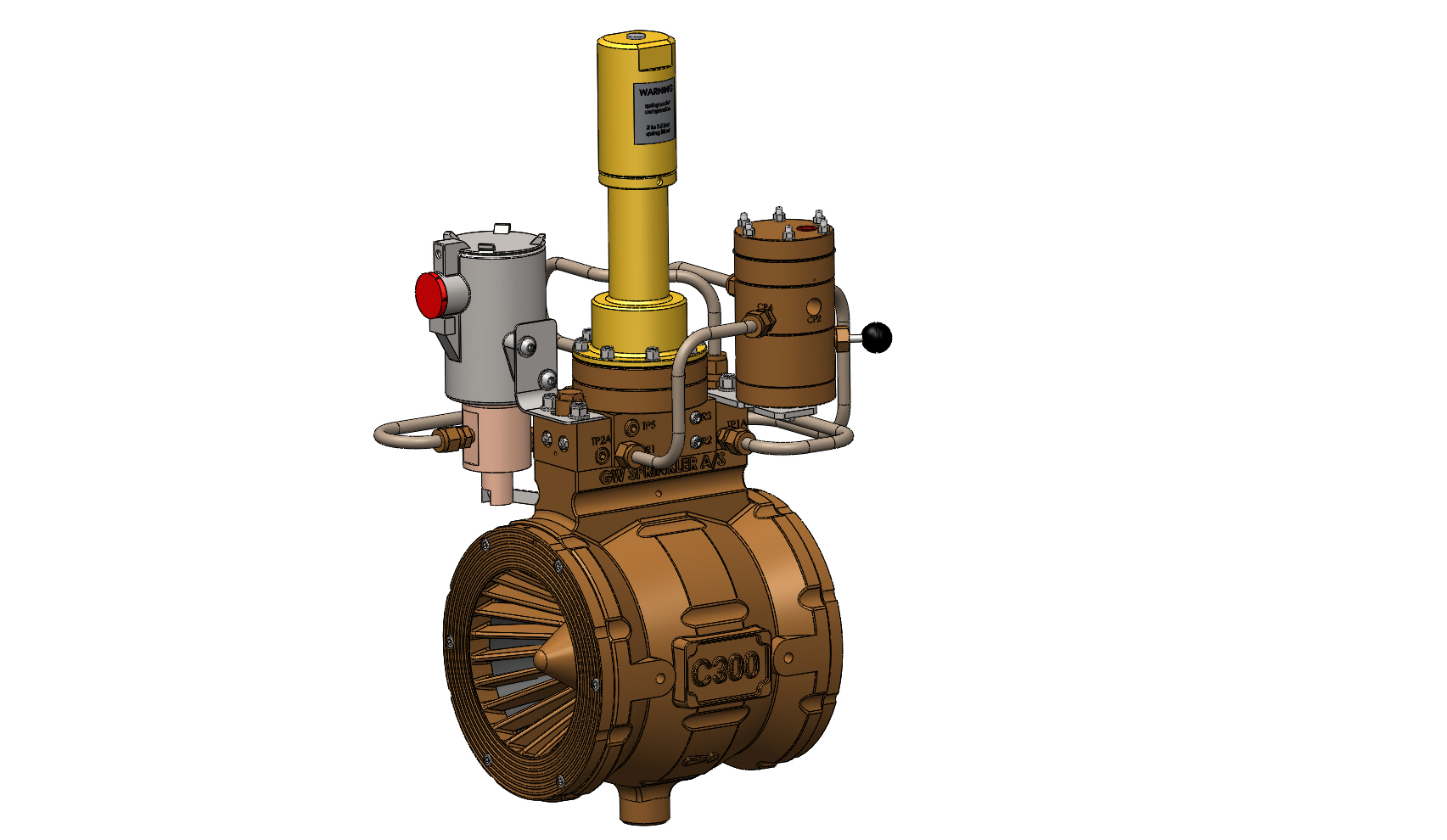 (DV050 1020C) - Automatic Water Control Valve, with Pressure Control + Pneumatic Actuator & Solenoid